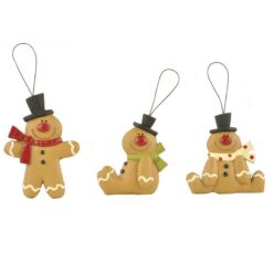158-51623 Ornament-S/3 GINGERBREAD