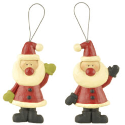 158-51625 Ornament-S/2 WAVING SANTA 