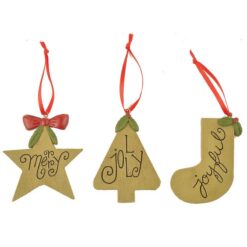 158-51655 Ornament-S/3 STAR/TREE/STOCKING