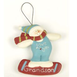 158-51658 Ornament-GRANDSON SNOWMAN
