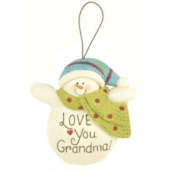 158-51660 SMAN-"LOVE U GRANDMA" 4" RSN Ornament