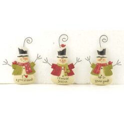 158-51669 Ornament-S/3 BLIZZARD/FREEZIN/SNOW SNOWMEN 