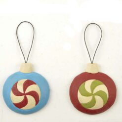 158-51876 S/3 ROUND CANDY Ornament