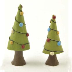 158-89365 S/2 DECORATED CHRISTMAS TREES 