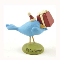 158-89369 TIS THE SEASON' BLUEBIRD W/GIFT