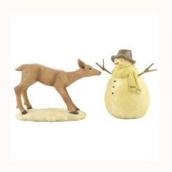 158-89517 S/2 SNOWMAN W/ DEER