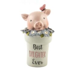 181-11561 pig in "DAUGHTER"  flower pot
