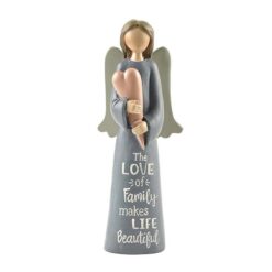 181-11573 "LOVE" angel holding heart