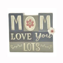 181-11579 'MOM LOVE YOU LOTS' STACKED BLOCKS