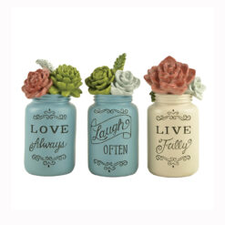 181-11696 S/3 Live Laugh Love flower pots