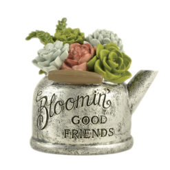 181-11699 'BLOOMING FRIENDS' TEAPOT W/FLOWERS