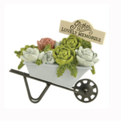 181-11701 'LOVELY MEMORIES' WHEELBARROW W/FLOWERS