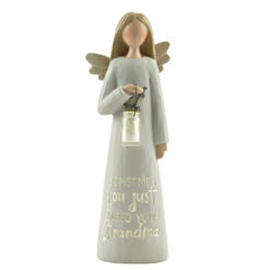 183-11725 GRANDMA ANGEL W/CLEAR VASE