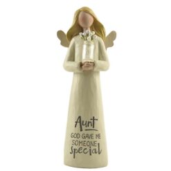 183-11727 AUNT  ANGEL W/CLEAR VASE/FLOWERS