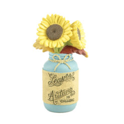 186-11792 MASON JAR WITH SUNFLOWERS (M4)