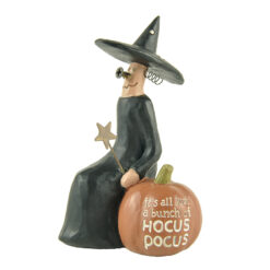 186-12026 "HOCUS POCUS" INDUSRIAL WITCH ON PUMPKIN