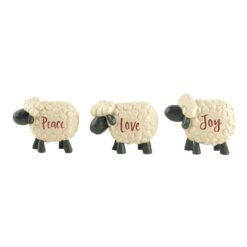 188-11891 S/3 "PEACE/LOVE/JOY" SHEEP