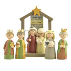 188-11931 S/5 NATIVITY FAMILY WITH CRECHE (M2)