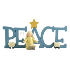 188-11967 PEACE PLAQUE WITH SHEPARD/BABY JESUS (M2)