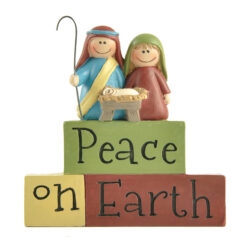 188-11972 PEACE ON EARTH BLOCK WITH HOLY FAMILY (M2)