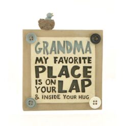 154-10240 GRANDMA' PLAQUE W/BLUEBIRD 
