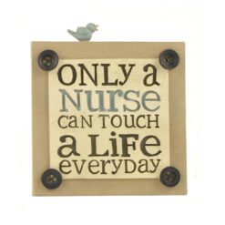 154-10242 NURSE' PLAQUE W/BLUEBIRD 