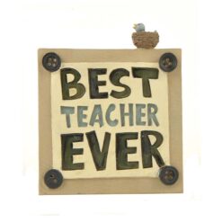 154-10243 BEST TEACHER' PLAQUE W/BLUEBIRD
