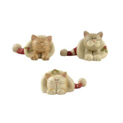 188-11399 *S/3 CATS IN CHRISTMAS HATS  
