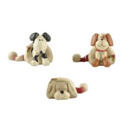 188-11400 *S/3 DOGS IN CHRISTMAS HATS  
