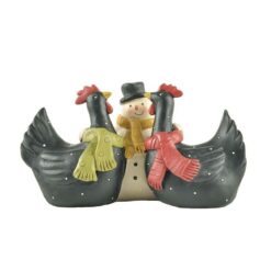 188-11659 SNOWMAN WITH CHICKENS