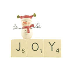 188-11851 SNOWMAN ON "JOY" SCRABBLE BLOCK
