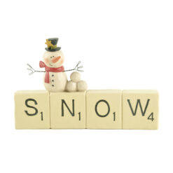 188-11852 SNOWMAN ON "SNOW" SCRABBLE BLOCK