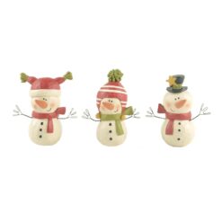 188-11853 S/3 SNOWMEN WITH HATS/SCARVES
