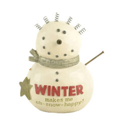 188-11857 WINTER snowman w/metal scarf