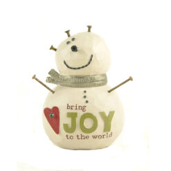 188-11858 JOY snowman w/metal scarf