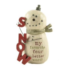 188-11859 SNOW snowman w/metal scarf