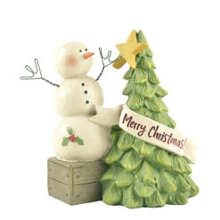 188-11870 *MERRY CHRISTMAS SNOWMAN W/TREE  