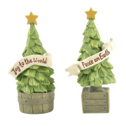 188-11871 S/2 CHRISTMAS TREES IN CRATES W/BANNERS  
