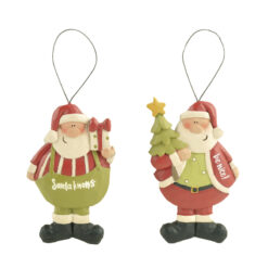 188-52009 Ornament-S/2 SANTAS