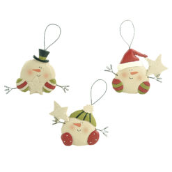 188-52019 Ornament-S/3 SNOWBALL MEN W/HATS 