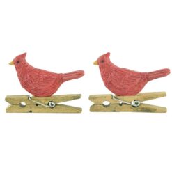 188-52022 S/2 RED BIRD ON CLIPS 