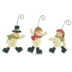188-52027 Ornament-S/3 SNOWMEN WITH SKATES