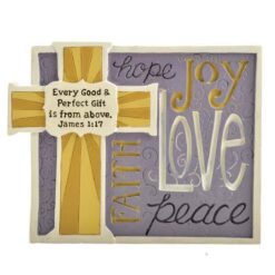 171-10692 'HOPE/JOY/LOVE' PLAQUE W/CROSS