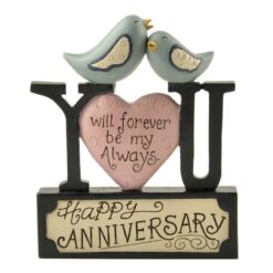 171-11027 'WILL FOREVER' ANNIVERSARY BLOCK W/BIRDS (M2)