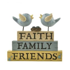 171-11042 'FAITH/FAMILY/FRIENDS' STACKED BLOCKS W/BIRDS (M2)