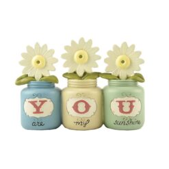 171-11050 'YOU ARE MY SUNSHINE' JARS W/FLOWERS (M2)