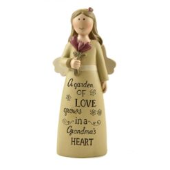 171-11054 GRANDMAS HEART' ANGEL W/FLOWER (M4)