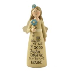 171-11056 'GOOD TEACHER' ANGEL W/BLUE FLOWER