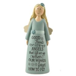 171-11058 'GOOD FRIENDS ARE' BLUE DRESS ANGEL  (M4)