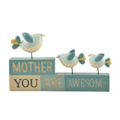 171-11062 'MOTHER YOU ARE' STACKED BLOCKS W/BIRDS